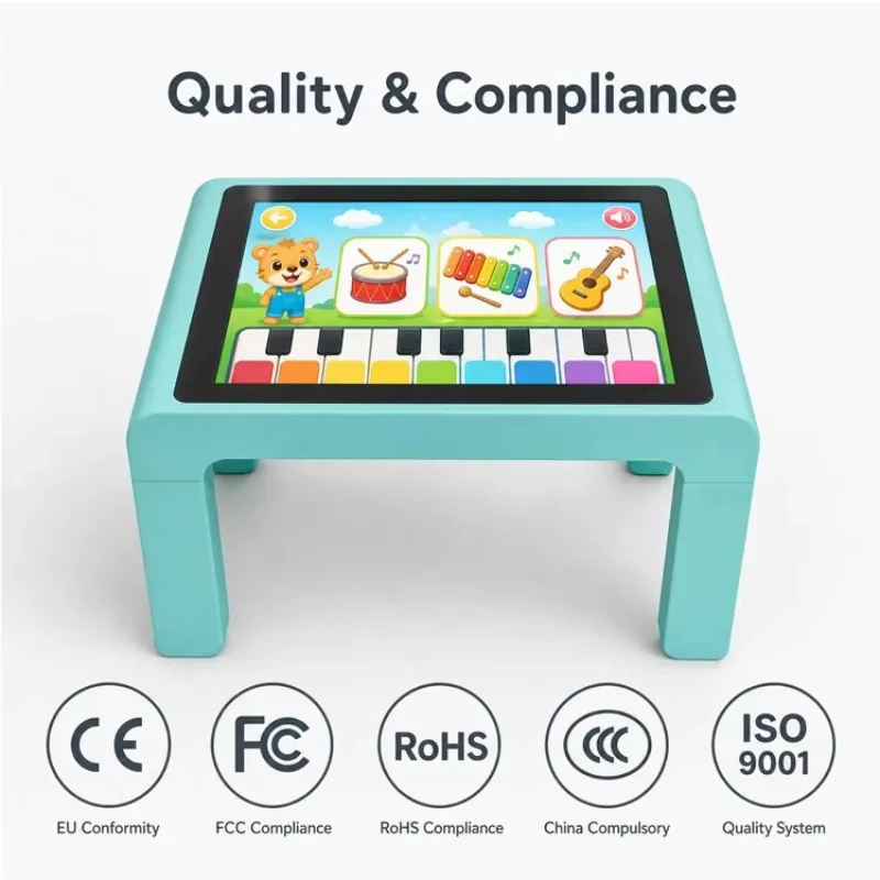 Custom Logo Kids Smart Touch Screen Game Table 10-Point Waterproof IP65 Interactive Learning Table School Education Elevator