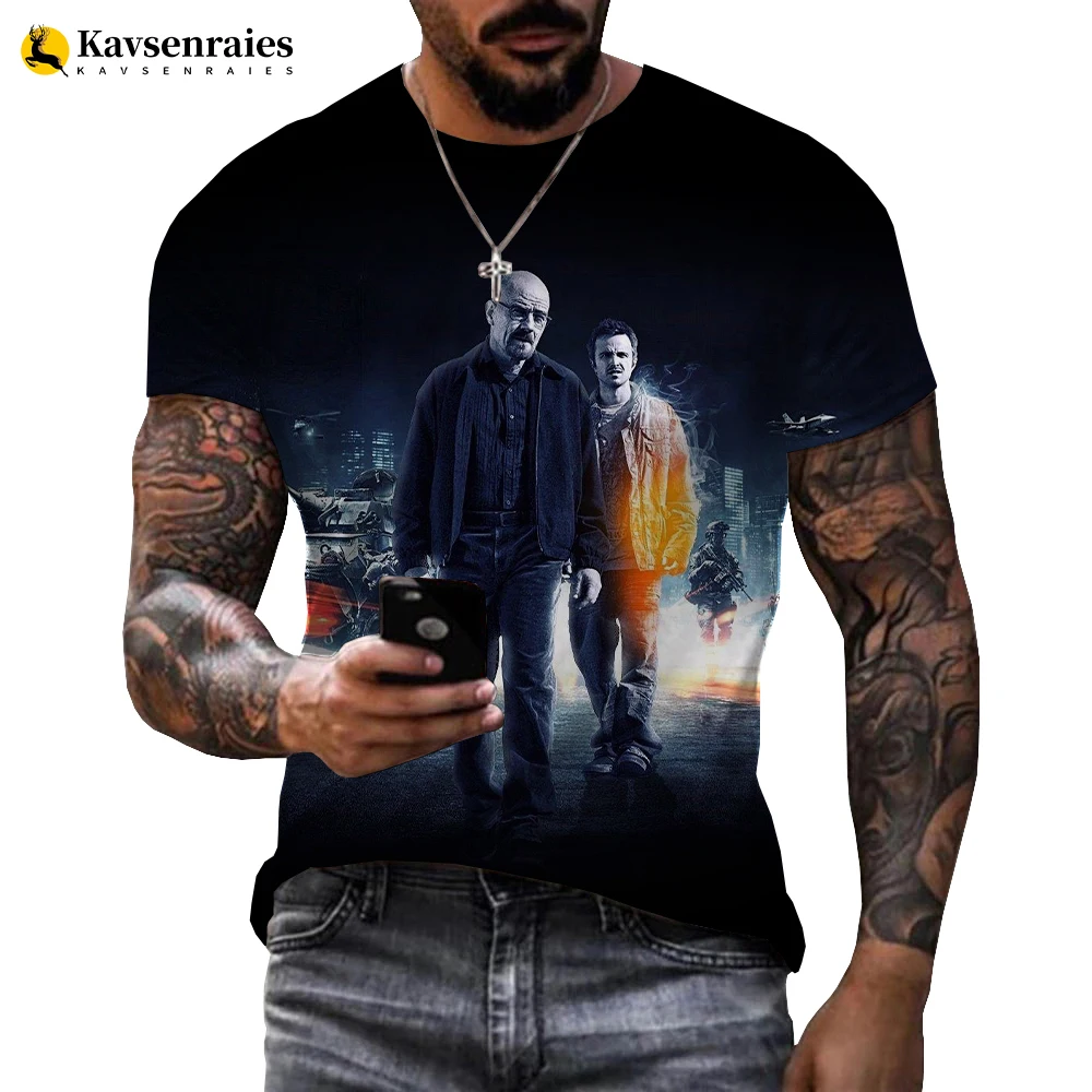 

Breaking Bad T-shirt High Quality O-neck Heisenberg Men's T-shirt Short-sleeved Printing Casual BreakingBad Printing Tops 6XL