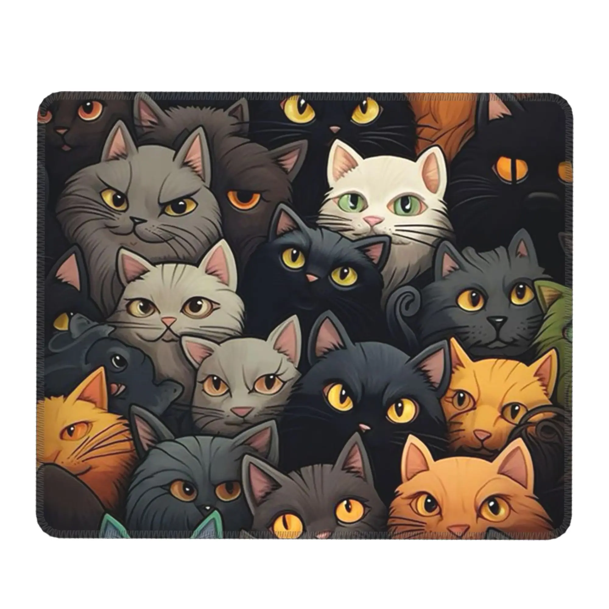 Cartoon Cats Creative Colour Pattern Mouse Pad Computer Keyboard Mouse Mat Gamer PC Laptop Desk Mat Office Table Mats