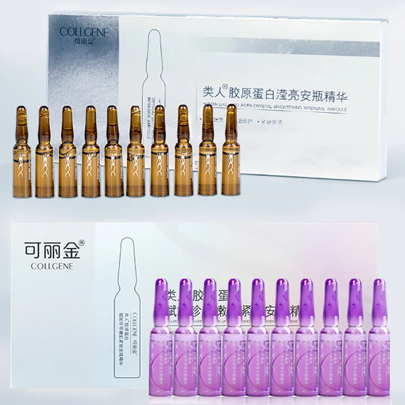 

10Pcs Face Lift Human-Like Collgene Ampoule Serum Anti Wrinkle Skin Care Moisturizing Whitening Collagen Facial Essence Solution