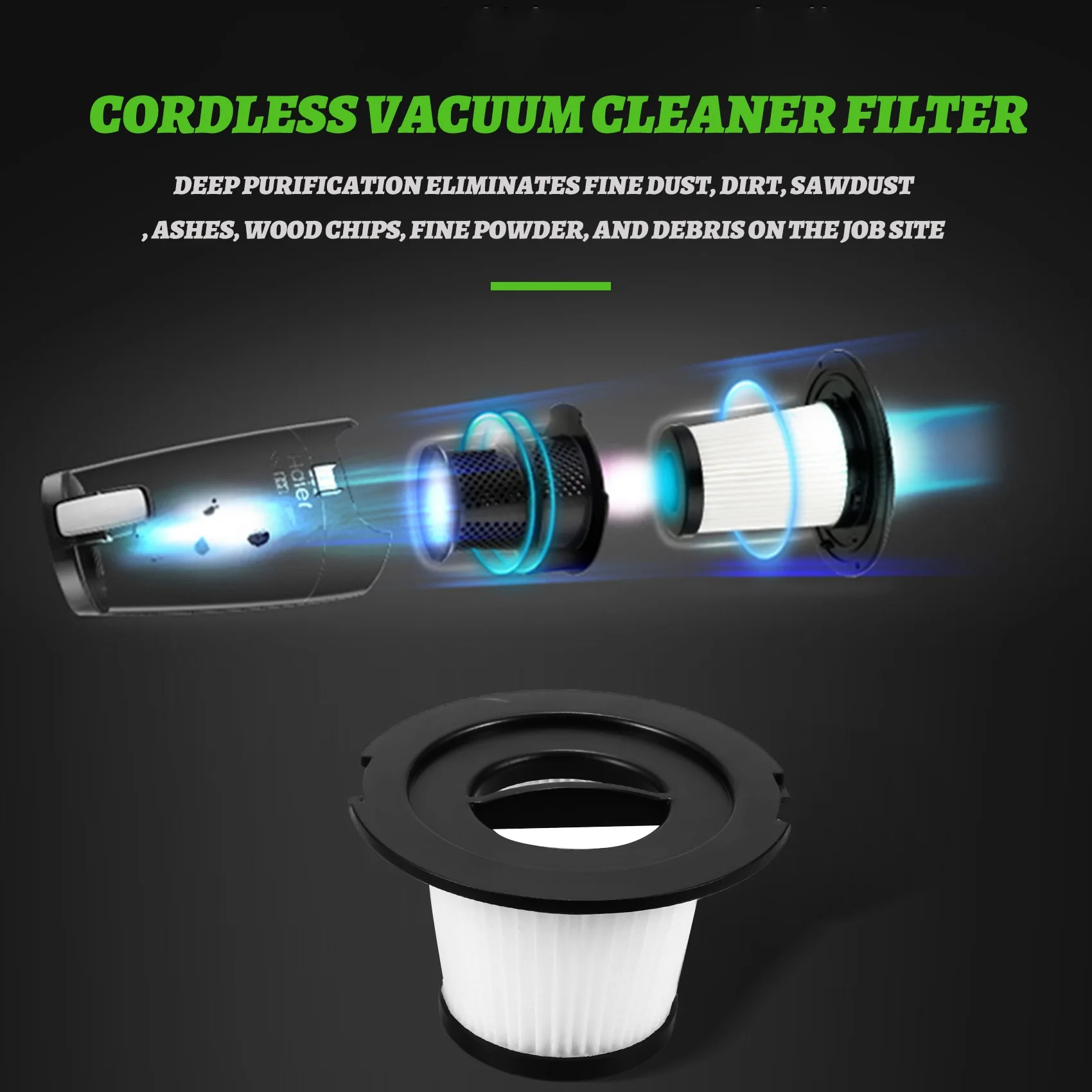 4-комплект сменных фильтров, сетчатый фильтр для беспроводного пылесоса Moosoo K17, запасные части фильтра