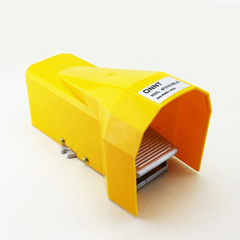 4F210-08LG Aluminum Alloy 5/2 Way Port 1/4 Inch Plastic Pneumatic Air Brake Foot Pedal Control Valve Lock