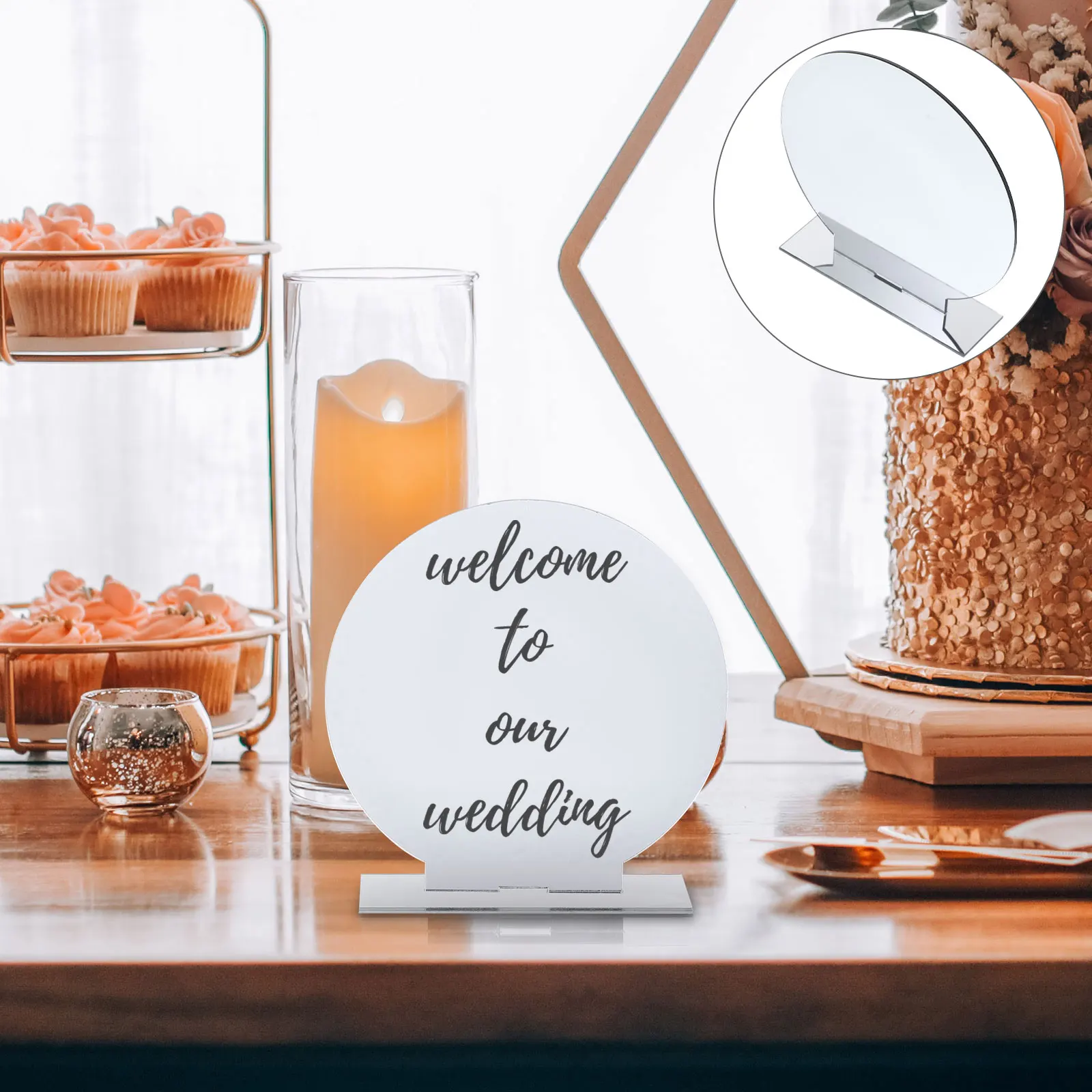 

6 Sets Acrylic Table Number Sign Blank Wedding Party Table Sign Reusable Erasable Large Size Seat Marker Stand Event