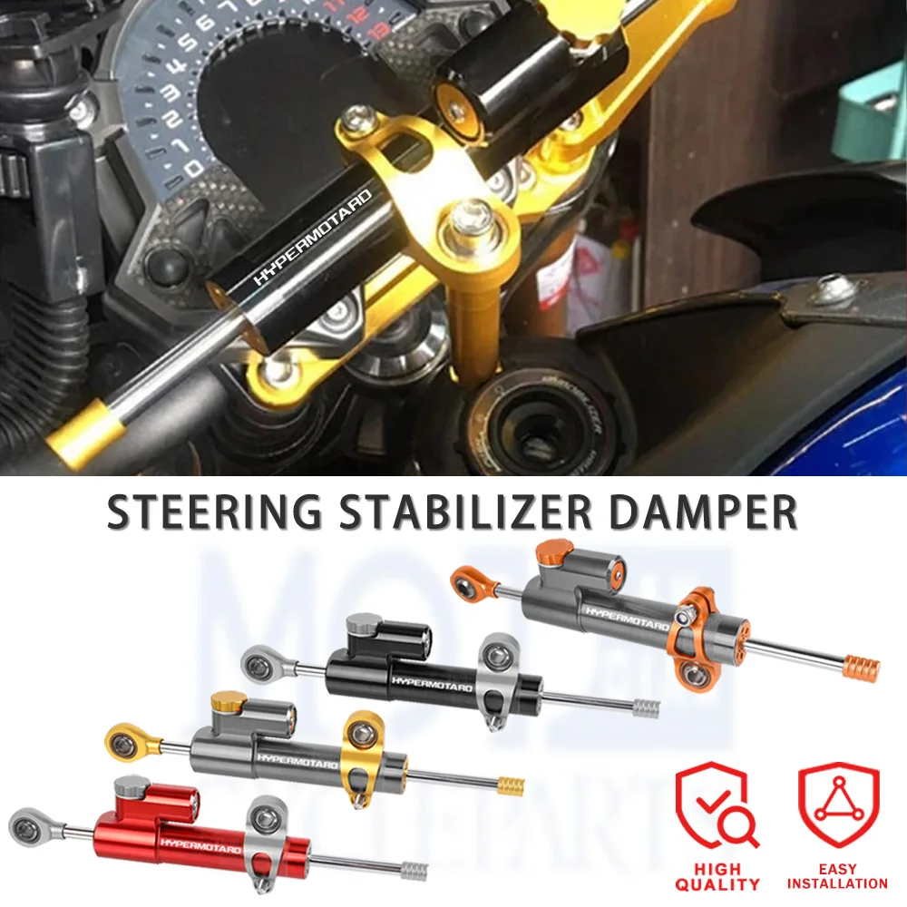 

For DUCATI HYPERMOTARD 698 796 939 950 Mono SP 2010-2024 2025 2026 Aluminum Motorcycle Damper Steering Stabilize Safety Control
