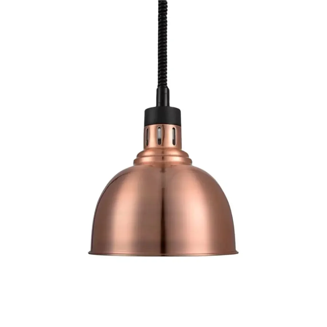 Lampada isolante retrattile Lampada isolante per alimenti sospesa sollevabile a testa singola Lampada per barbecue a buffet Lampadario per riscaldamento alimentare