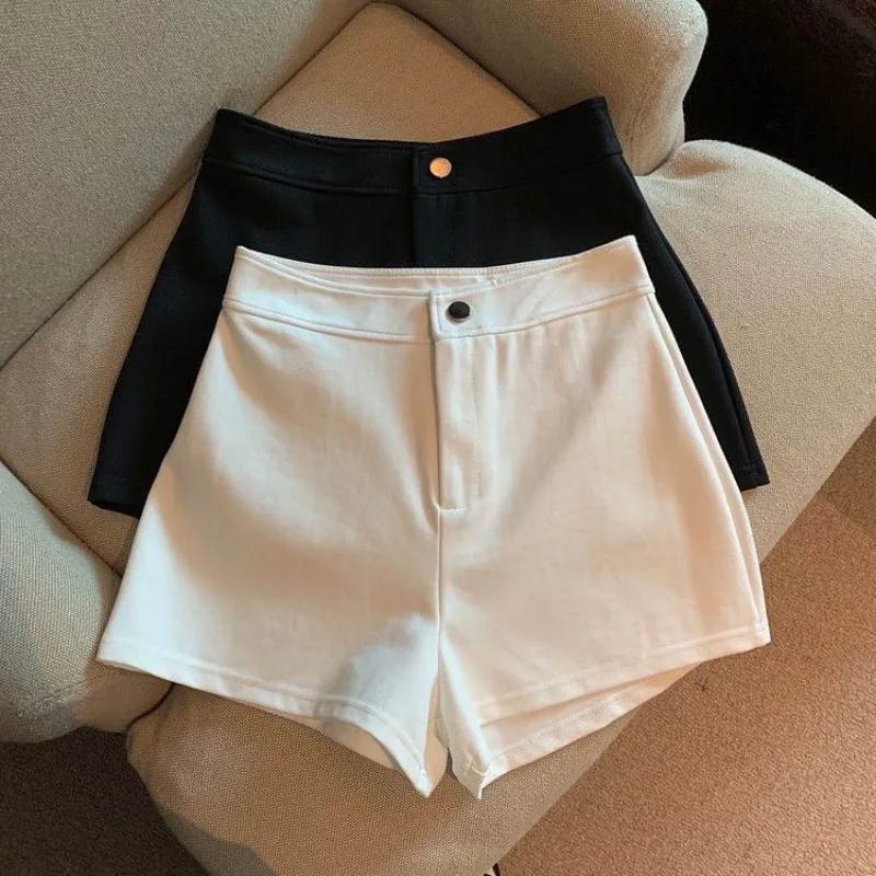 

Women's Shorts Micro Mini White Skinny Tight Booty Female Short Pants High Waist Harajuku Fashion Jorts Japanese 2000s Style Hot