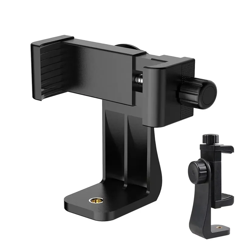 

360 Degree Rotatable Mobile Phone Clip 1/4 Screw Smart Phone Holder Vertical Tripod Mount Adapter Tripod Stand For iPhone Xiaomi