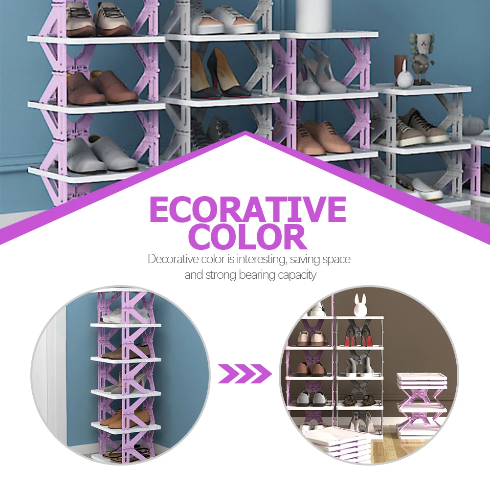 

Kids Shoe Rack Organizer Foldable Storage Cabinet Smooth Polishing No Disassembly Required Adjustable Size for Different Shoes