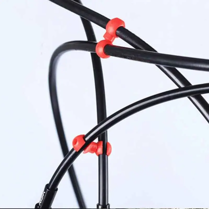 10 unids/set Clips de línea cruzada para bicicleta de montaña y carretera Cable de engranaje de freno Clips estilo S piezas de repuesto para ciclismo