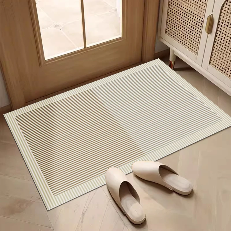 Simple Line Style Door Mat Printed Bedroom Doormat Foot Mats Welcome Carpet Living Room Absorbent Entrance Door Mats Home Decor