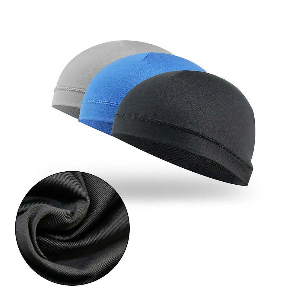 1pcs Motorcycle Helmet Liner Cap 54-68cm Soft Fabric Running Cycling Sweat Wicking Breathable Quick Drying Sports Helmet Liner