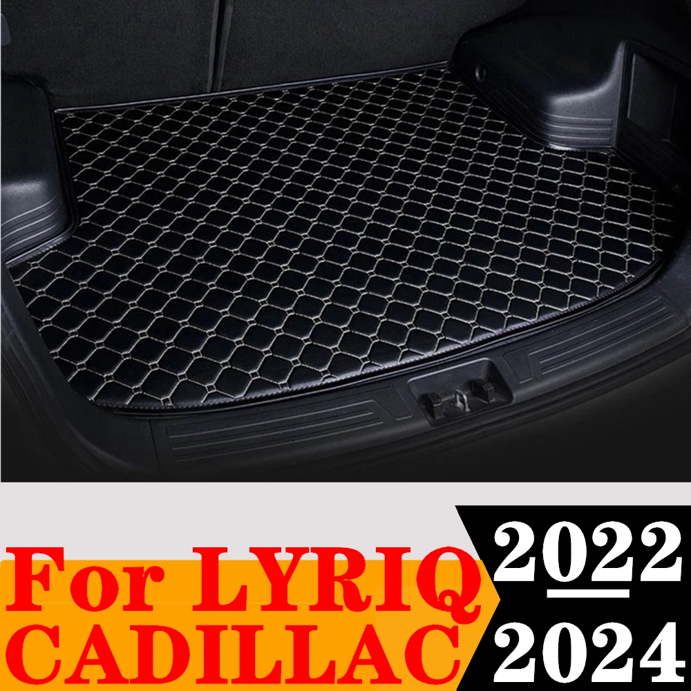 Car Trunk Mat For Cadillac LYRIQ 2024 2023 2022 Rear Cargo Liner Tail Boot Tray luggage Protect Pad Carpet Interior AUTO Parts