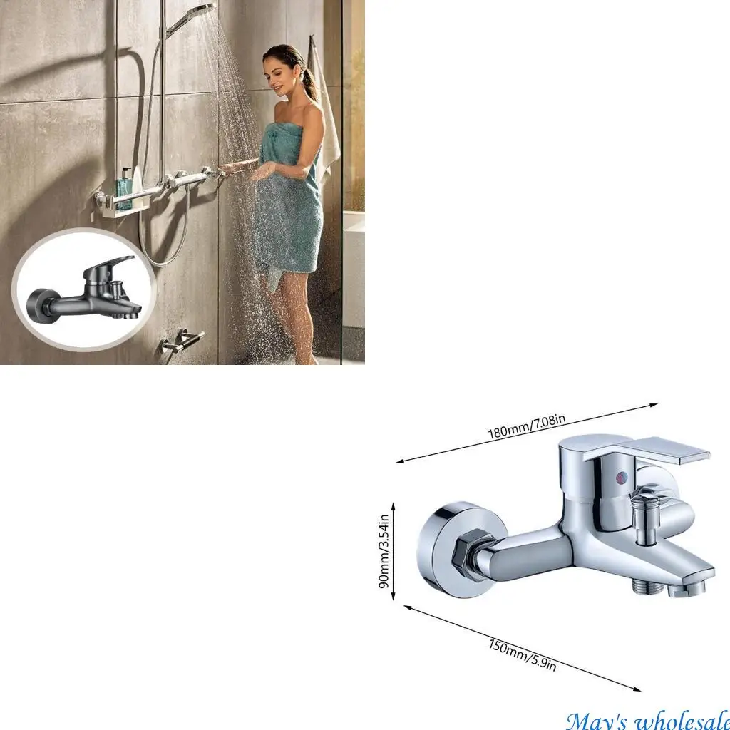 

Смеситель для раковины из цинкового сплава, настенное крепление, смеситель для горячей и холодной воды, смеситель с двойным 448A