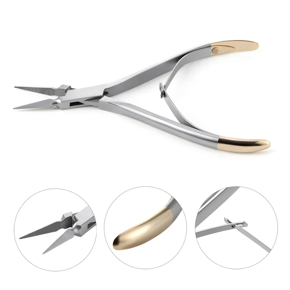 Dental Residual Root Extraction Forceps - Root Tip Fragment Removal Pliers, Straight/Curved Atraumatic Minimally Invasive Tool