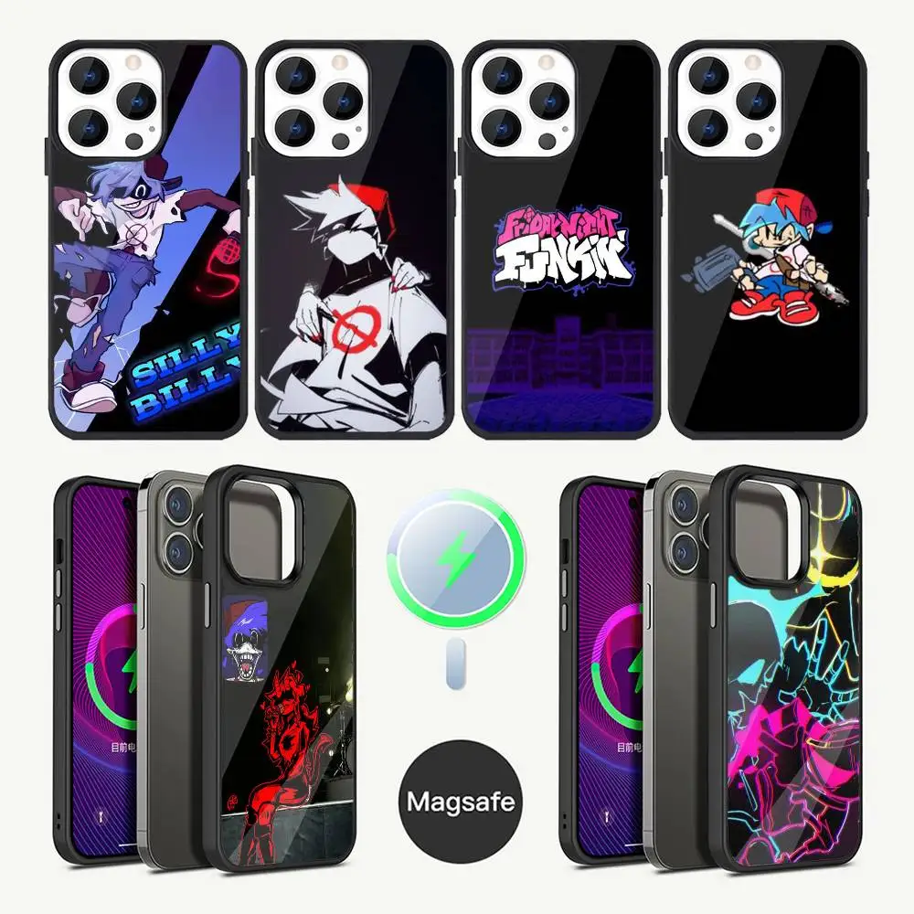 

Friday Night F-Funkin game Phone Case For iPhone 16,15,14,13,12,11,Plus,Pro,Max Mini Magsafe Magnetic Wireless Charging