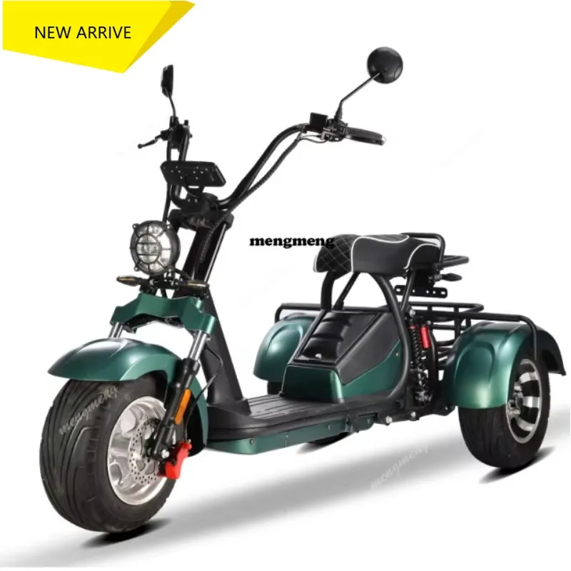 

Модный электрический трицикл для взрослых, 3000 Вт, двухместный, трехколесный, электрический Citycoco 2000 Вт