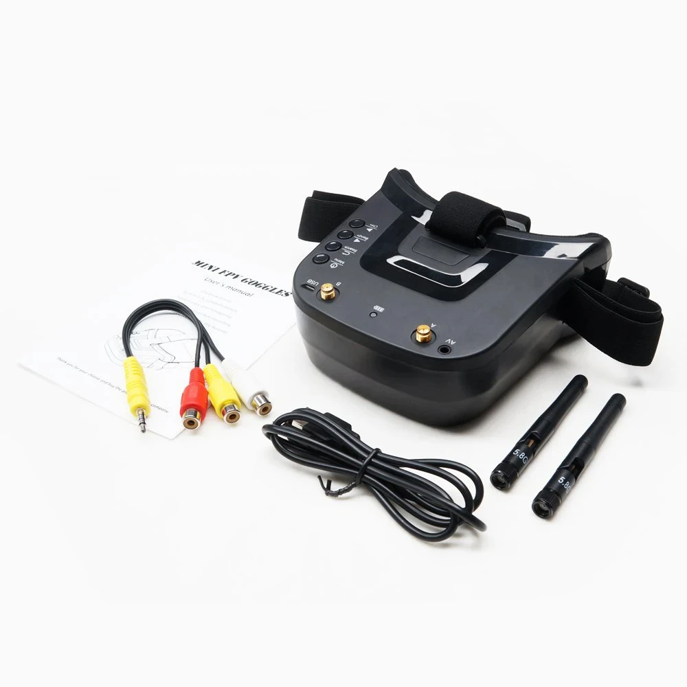 VR009 FPV نظارات الفيديو 3 بوصة 480*320 شاشة LCD المدمج في 5.8 جيجا هرتز 40CH هوائيات مزدوجة المدمج في البطارية لطائرات بدون طيار RC كوادكوبتر