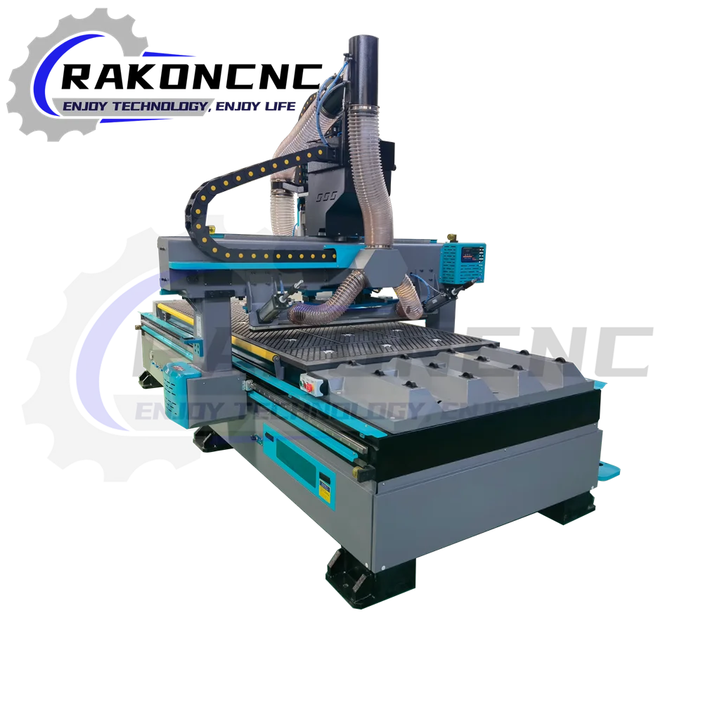 Jinan Rakoncnc 1325 Cnc Router (Linear Tool-Changing System&Drill Bank&Ramino Saw Blade)