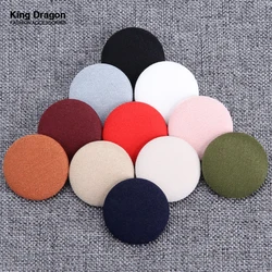 New Arrival 6PC Round Metal Pink Red Cloth Buttons For Shirt Cardigan Sweater 11.5MM-30MM Sew Needlework KD901