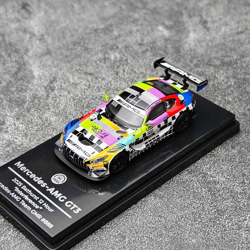 New Stock Para 1:64 Mercedes-Benz Amg Gt3 2025 Bathurst 12h #888 Alloy Miniature Die-Cast Car Model Custom Collectible Toys Gift