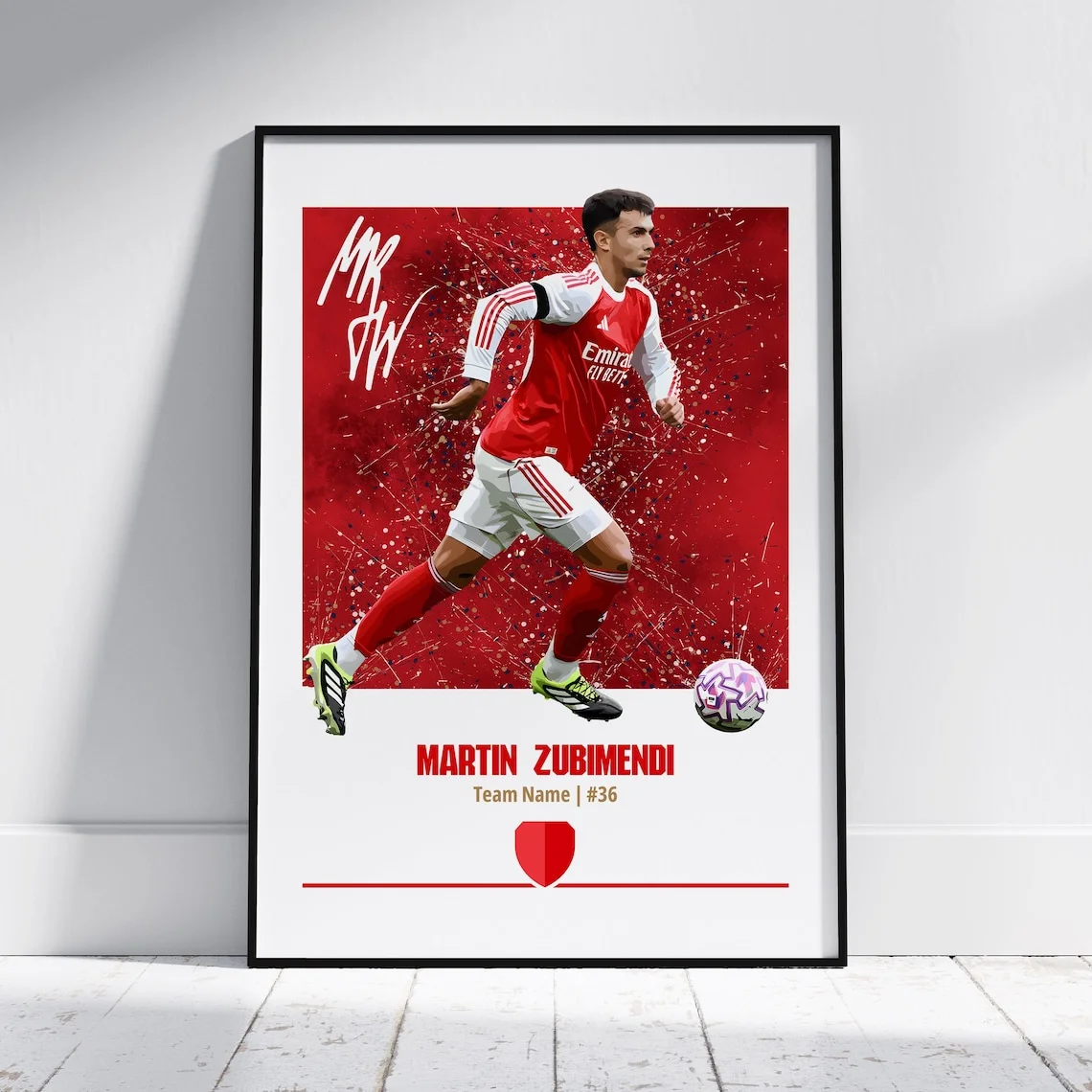 Eberechi Eze Arsenal Fan Wall Art -Ideal for Arsenal Supporters, Football Enthusiasts, or Anyone Who Loves Sporty, Motivational image 3