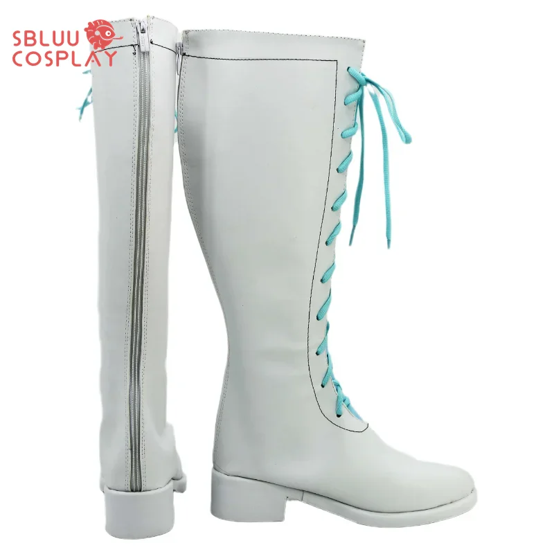 SBluuCosplay Anime Love Live Kotori 미나미 코스프레 신발 멋진 러쉬 블루 화이트 부츠