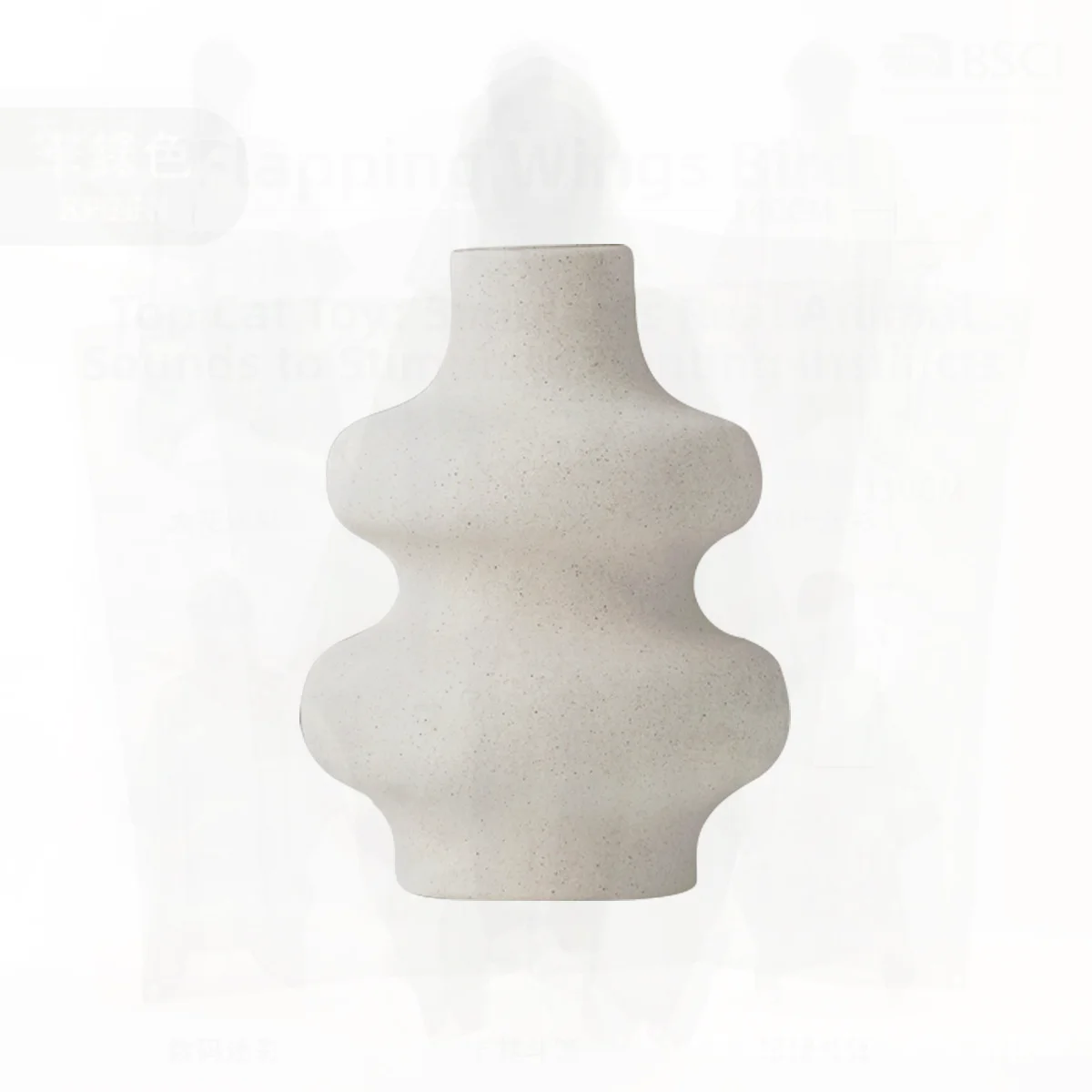 

Modern Minimalist Ceramic Vase Dimon Special-Shaped Frosted Flower Pot for Homestay Decor Simple Cute High-End Ornament