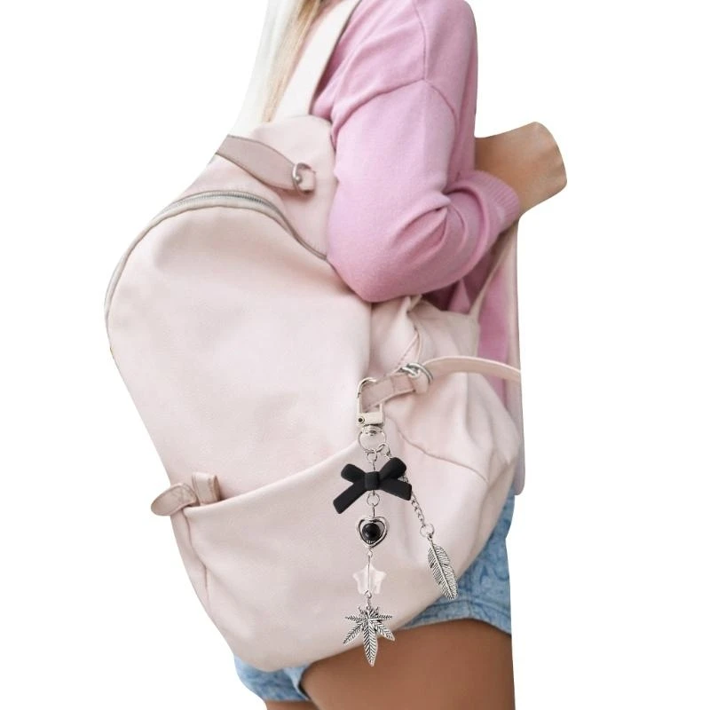 Bowknot Heart Anhänger Keychain Liebesform Form Mobiltelefone Riemen einzigartiger Beutel Anhänger