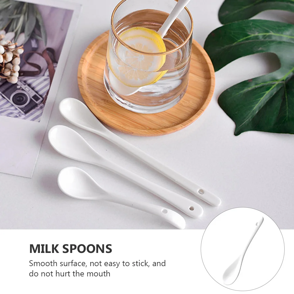 

10Pcs Coffee Spoons Fine Craftsmanship One-Piece Molding Comfortable Handle Polished Mixing Spoons for Beverage and Soup