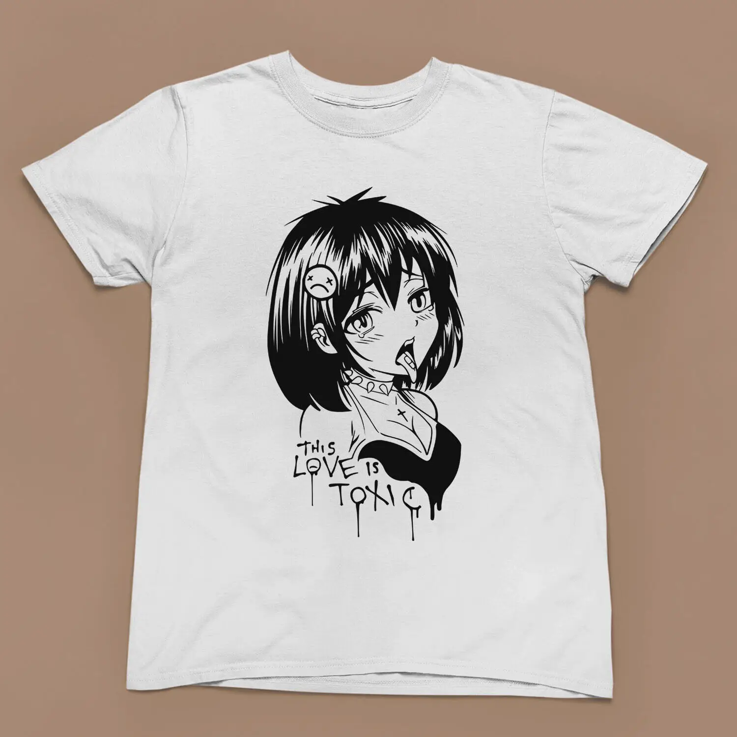 Hentai Anime Girl Graphic T-Shirt – Cute Expression - Men, Women, Kids Tee