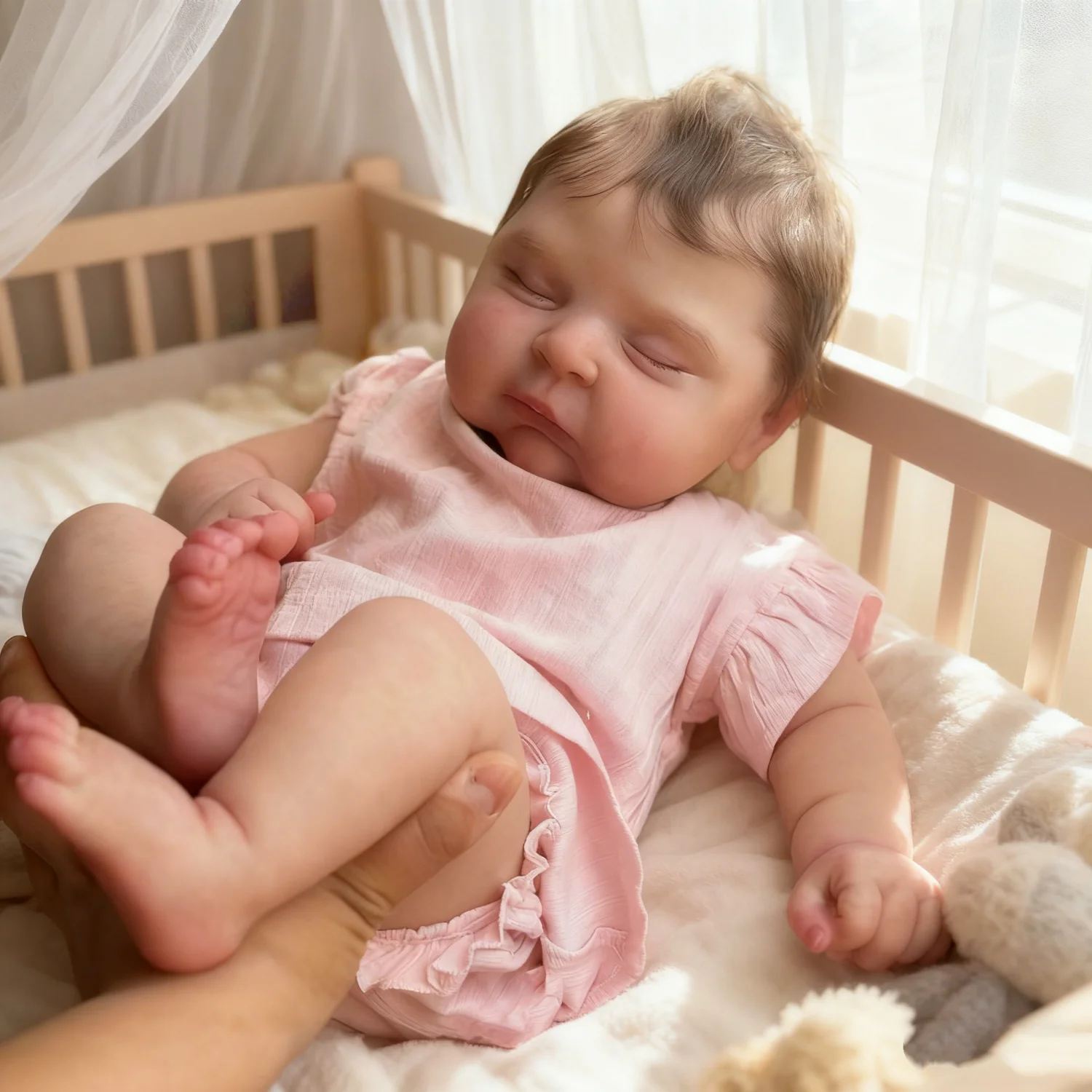 50 CM Asleep Reborn 3D Skin Baby Doll Toy For Girl Lifelike Vinyl Limbs Cloth Body 18 inch Real Look Doll Handmade