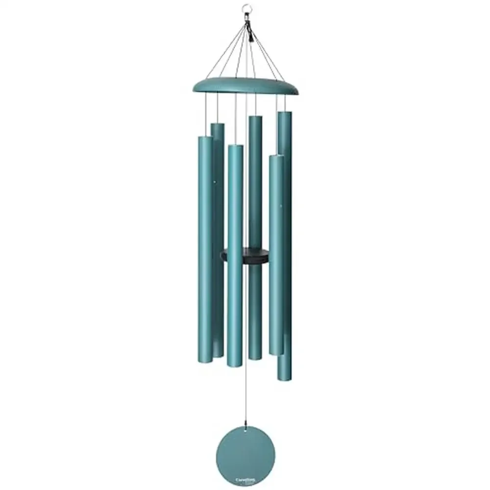 

56" Patina Green USA Made Aluminum Wind Chime Garden and Outdoor Décor Handcrafted with Pennsylvanian Hardwood & Midwest Metal