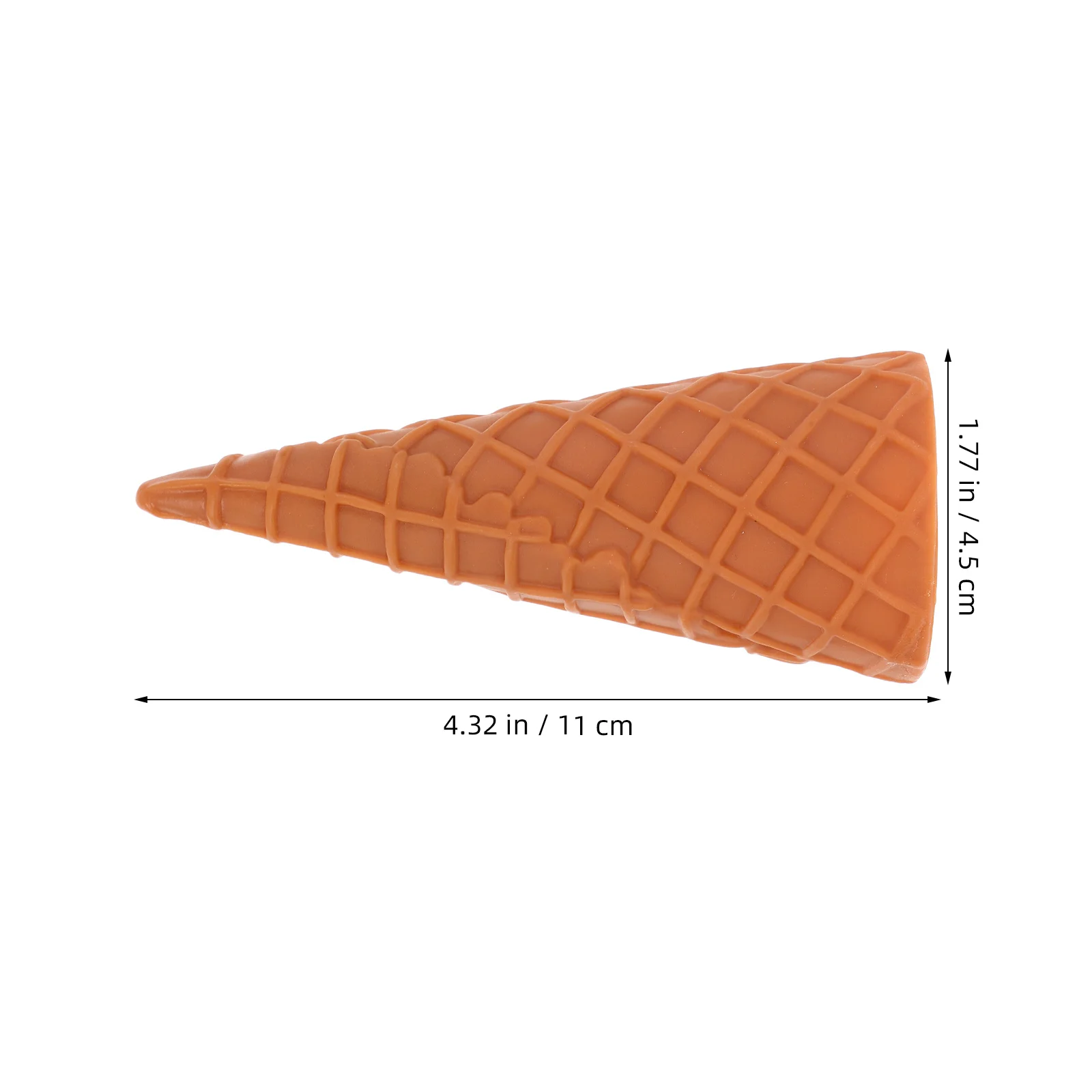 2Pcs Realistic Artificial Ice Cream Cones Lifelike Waffle Simulation Food Dessert Display Photography Prop Pretend Play