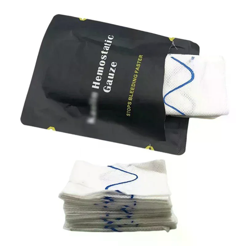 Hemostatic Kaolin Gauze Combat Emergency for Tactical First Aid Kit Wound Dressing