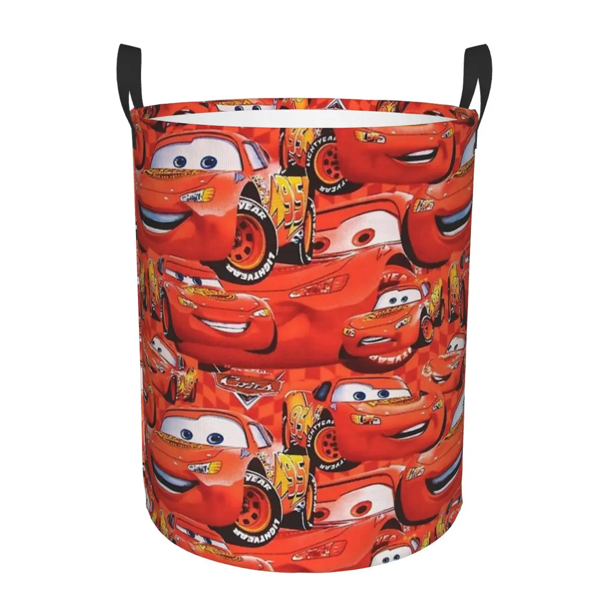 Sally I'm Lightning Cars Mcqueen Face Decor Laundry Baskets Hamper Decorative Cartoon Storage Basket for Playhouse