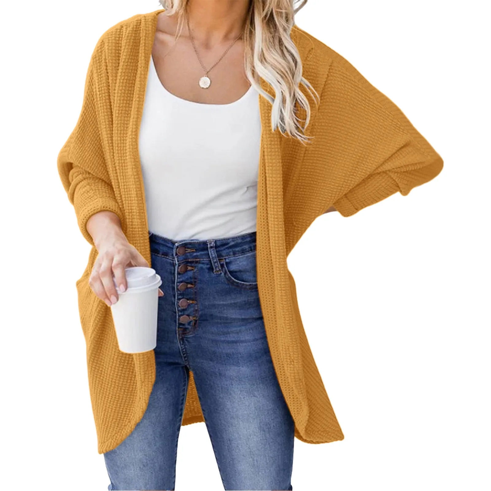 

Autumn Women Cardigan Coat Loose Solid Color Long Thin Single-breasted Pure Color Knit Cardigan Jacket 2023 Female Clothing