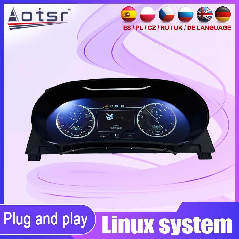 

Цифровая приборная панель, виртуальная приборная панель для Bentley Continental GT 2005-2019, аксессуар для обновления датчика высокого разрешения