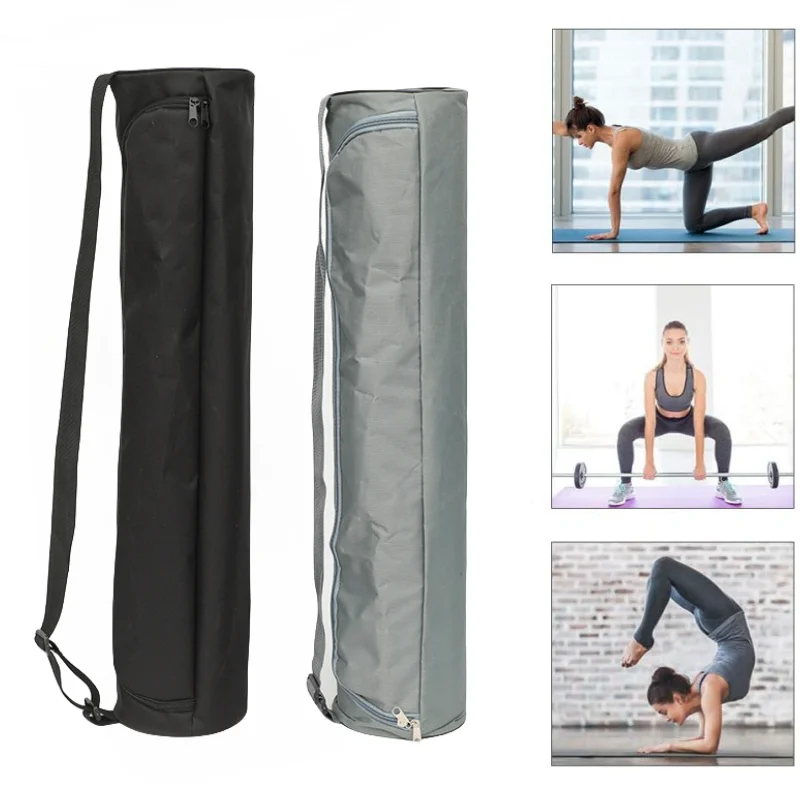 Exercise Yoga Mat Bag Full-Zip Canvas Waterproof Yoga Mat Carry Bag Storage Bag Yoga Mat Holder with Adjustable Shoulder Strap