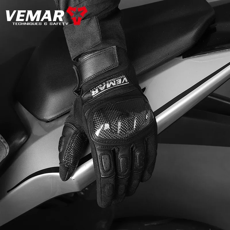 

Casual Motorcycle Leather Gloves Street Motorcyclist Gloves For Men Women Breathable Perforated Motocross Racing Gloves