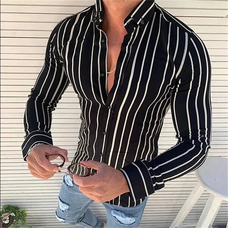 Hawaii Shirts Flower Print Mens Long Sleeve Camisa Holiday Party Tops Oversized T-Shirt For Men Leopard Harajuku Camisa Lapel