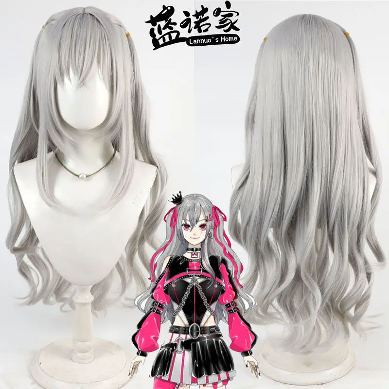 Virtual YouTube Vtuber Leona Hibisaki Cosplay Wig Halloween Carnival Party Props Synthetic Hair Heat