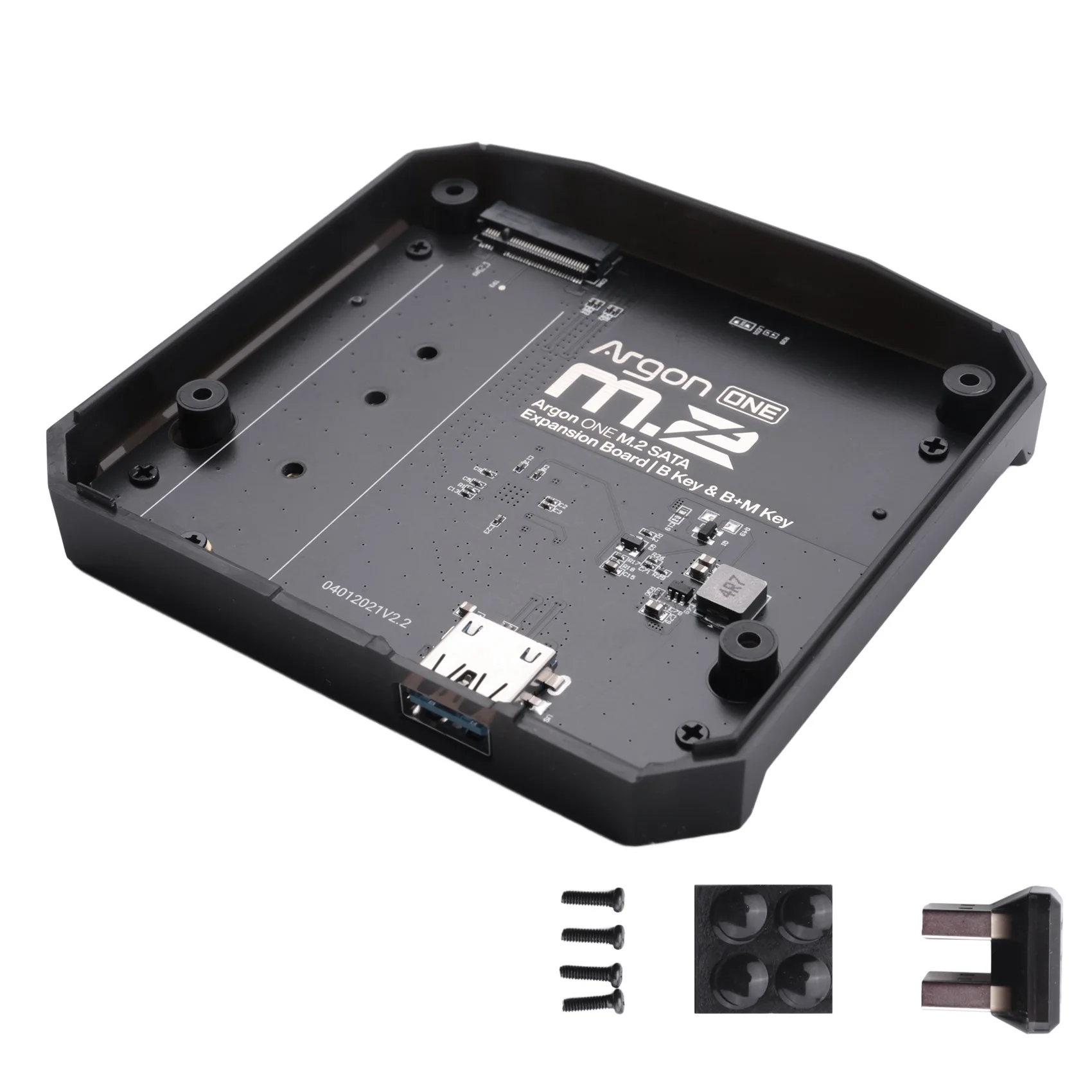 M.2 papan ekspansi USB 3.0 ke M.2 adaptor SSD SATA untuk Raspberry Pi 4 Model B Base untuk Argon ONE V2/M.2 casing