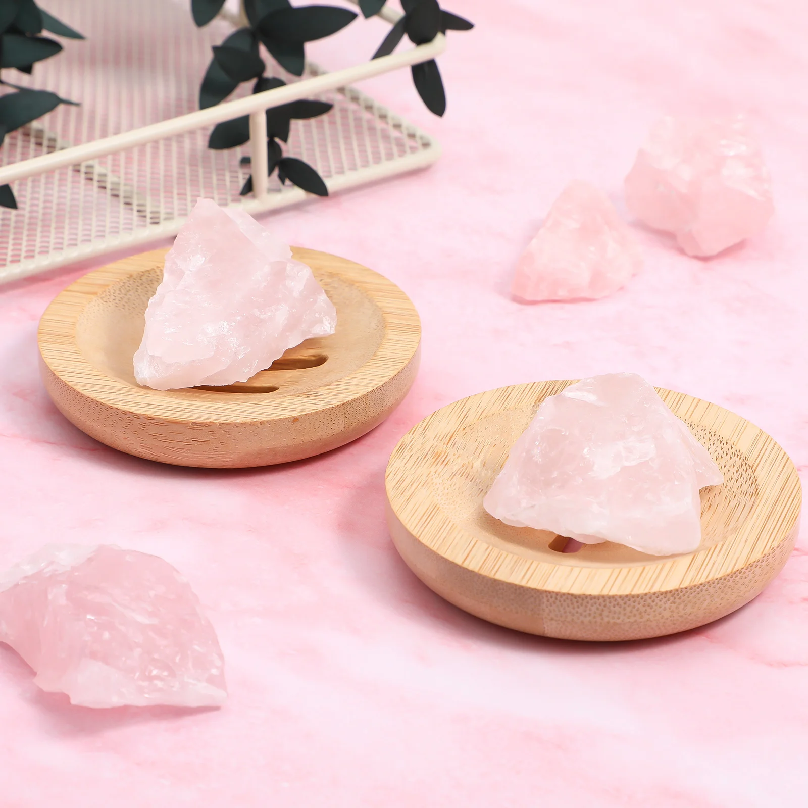 

2pcs Bamboo Soap Box Round Hollow Design Better Draining Eco- Holder Tray Dish Container Drain Case