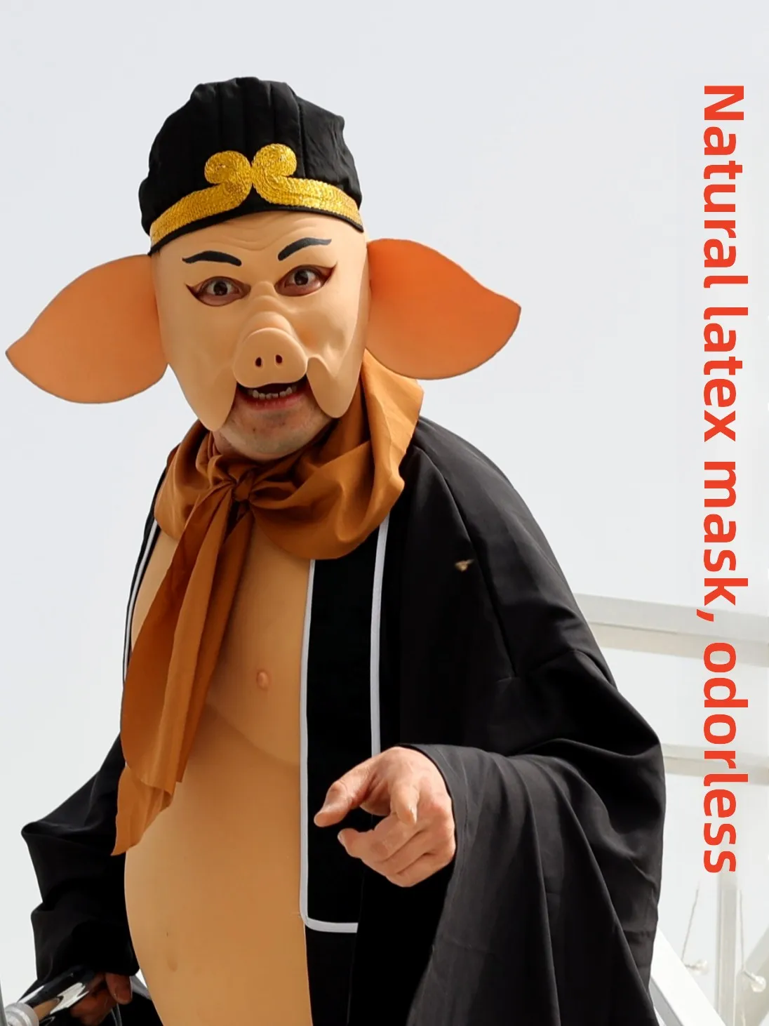 86 نسخة قرد الملك خنزير ثمانية أرجل قناع اللاتكس مجموعة كاملة loween مضحك الدعائم Clete زي Accory للنساء #5