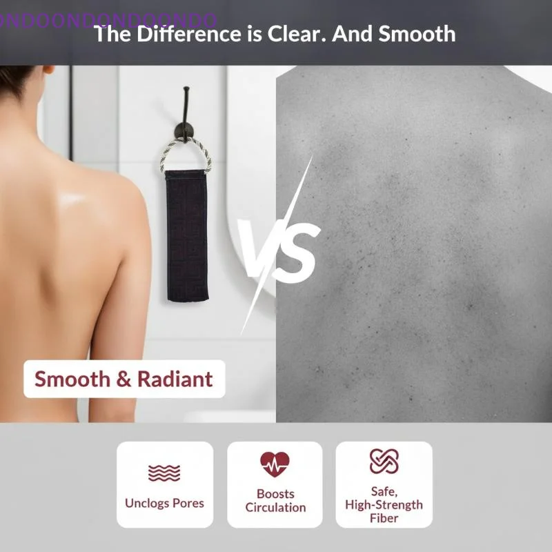 Men's Back Exfoliating Bath Rubbing Towel Strong Mud Remover Coarse Sand for Household Shower Room Use