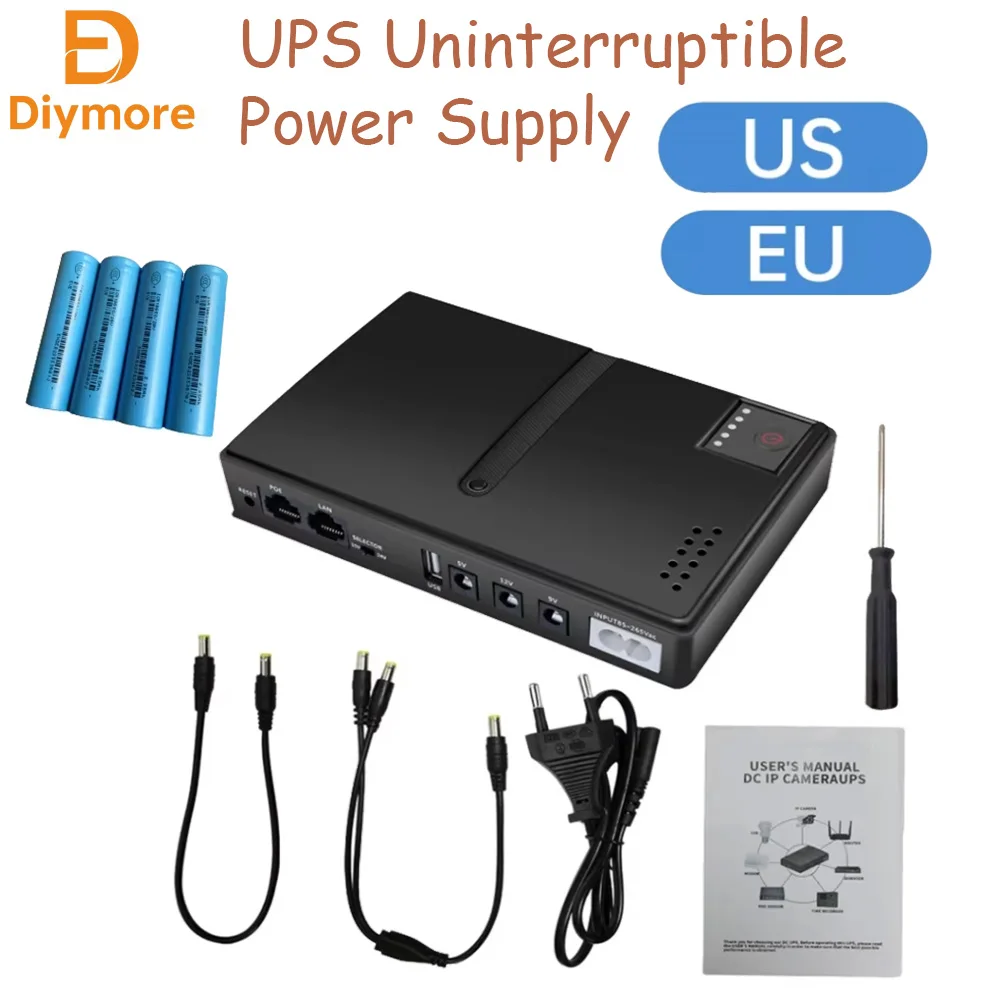 1018L unterbrechungsfreie Stromversorgung DC-Backup-Stromversorgung USV-Stromversorgung Router optisches Modem eingebauter Adapter 5V9V12V/15V/24V