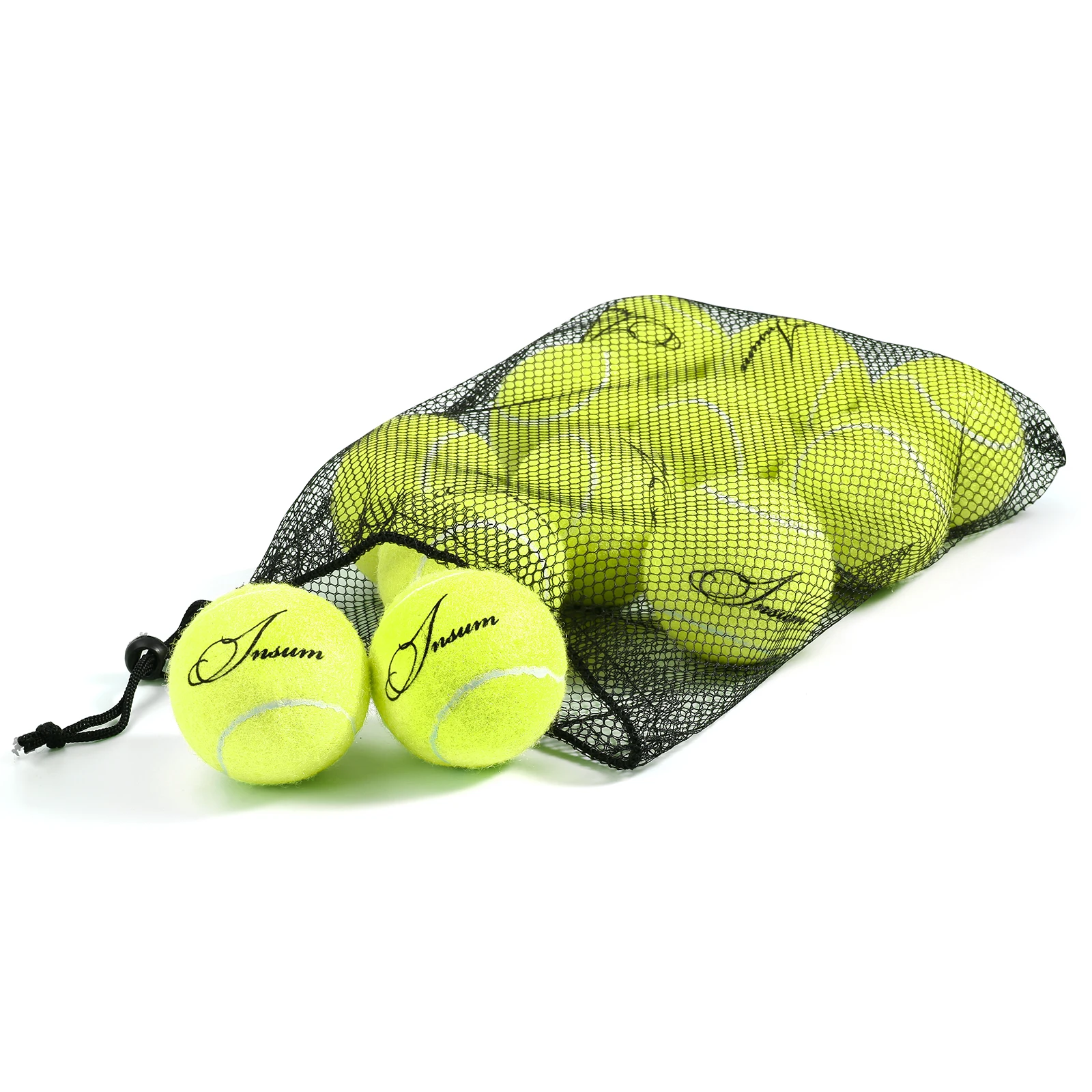 INSUM Tennis Balls,12-Pack Advanced Training Tennis Balls for Beginner Practice Balls, Pet Dog Tennis Balls with Mesh Bag