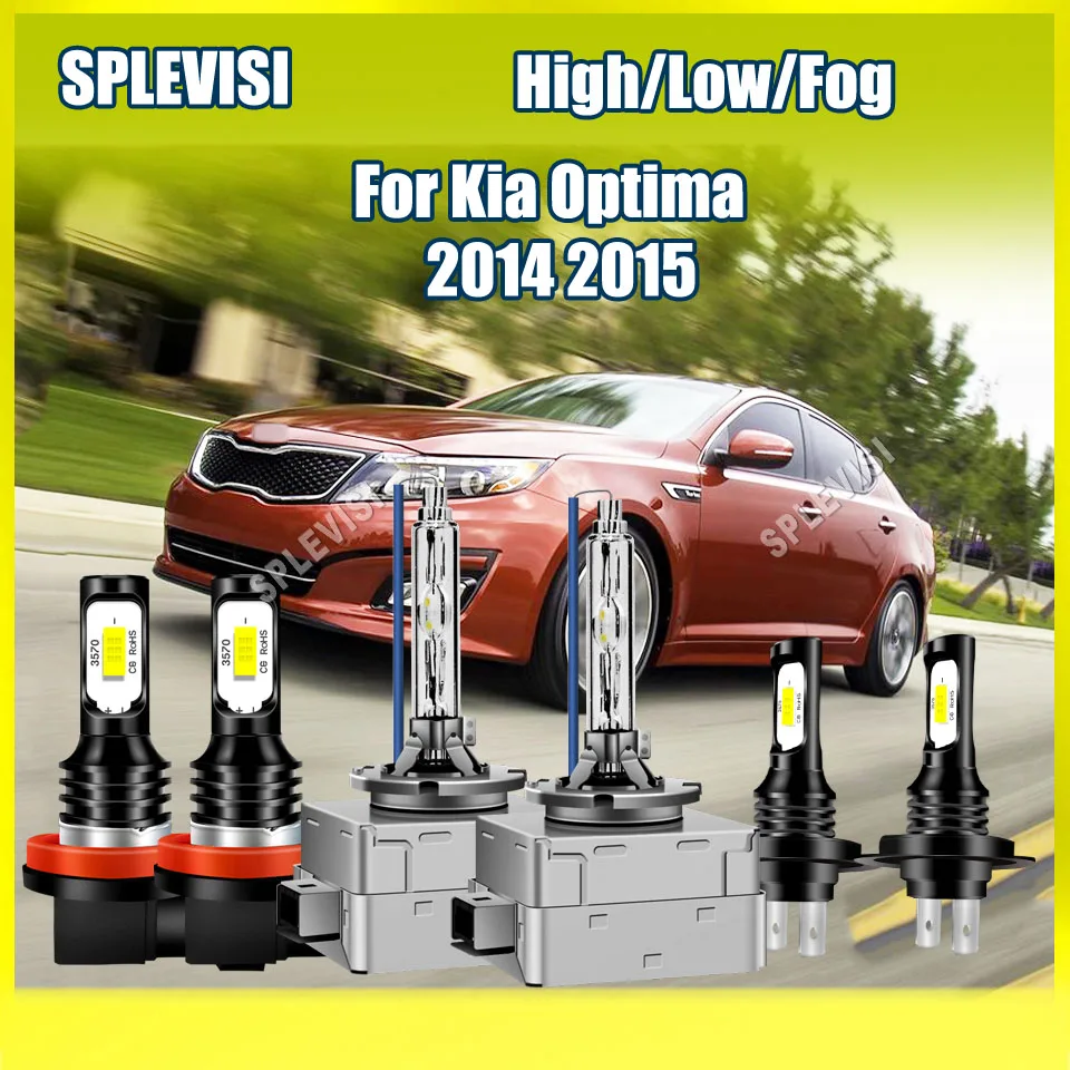 

H7 D1S H11 6000K White LED Car Light Headlight High Beam Low Beam Foglamp Easy Plug and Play For Kia Optima 2014 2015