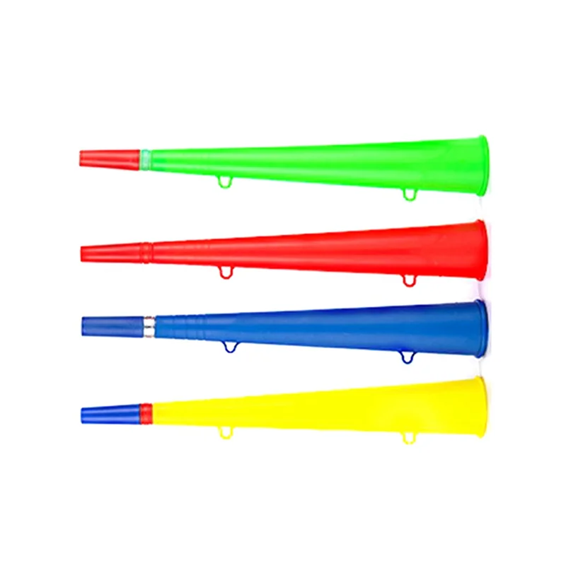 A48F-12Pcs bocina de estadio, bocina de ventilador de fútbol, trompeta, accesorios de animación para eventos deportivos de plástico