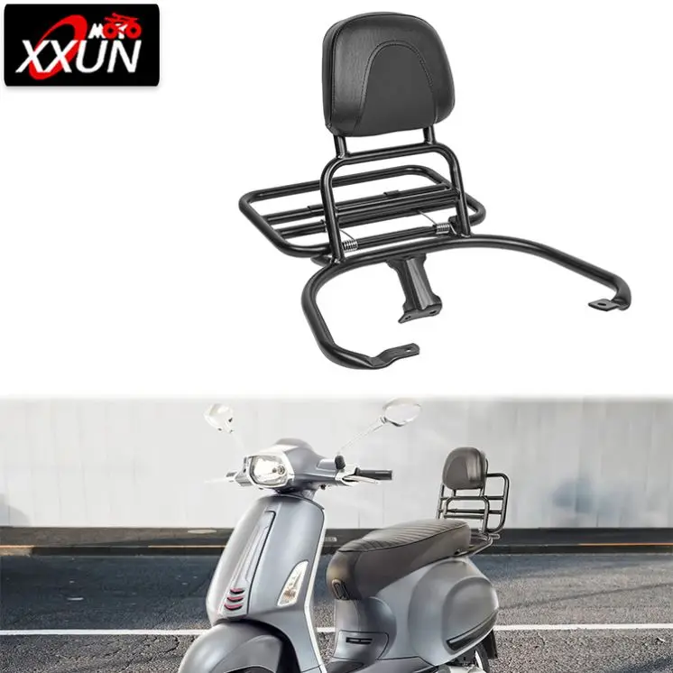 

XXUN Motorcycle Body Systems Rear Luggage Rack Backrest Pad Compatible With 2017-2021 Piaggio For Vespa Sprint Primavera 150